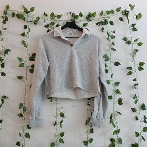 Garage Cropped Polo Sweatshirt